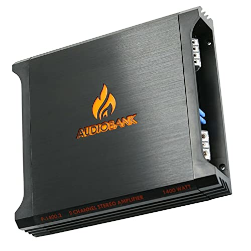 Audiobank AB1400.2 2 Channel 2400 Watt 2 Ohm A/B Class Car Audio Stereo BASS Amplifier with Bass Control, Bridgeable, LED Indicator with Bass Knob Included Audiobank AB1400.2 2 Channel 2400 Watt 2 Ohm A/B Class Car Audio Stereo BASS Amplifier with Bass Control, Bridgeable, LED Indicator with Bass Knob Included